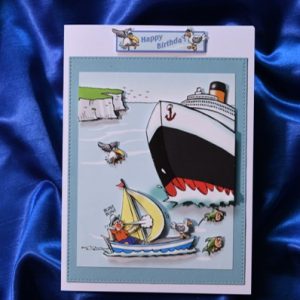 Sailing happy birthday card