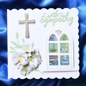 With Sympathy handcrafted card