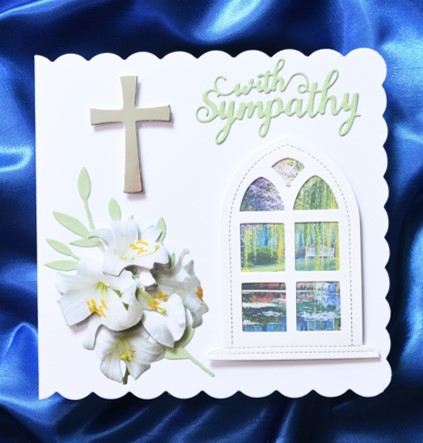 With Sympathy handcrafted card