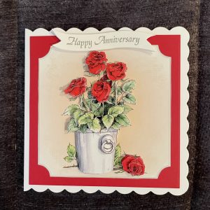 3D anniversary card | flowers