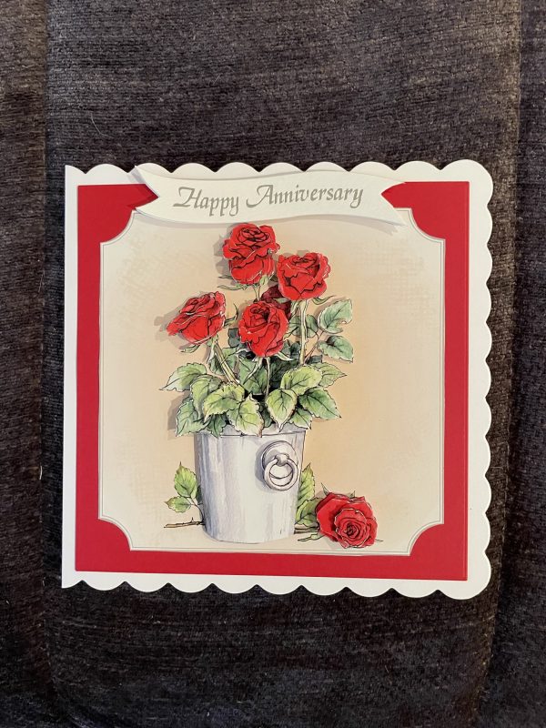 3D anniversary card | flowers