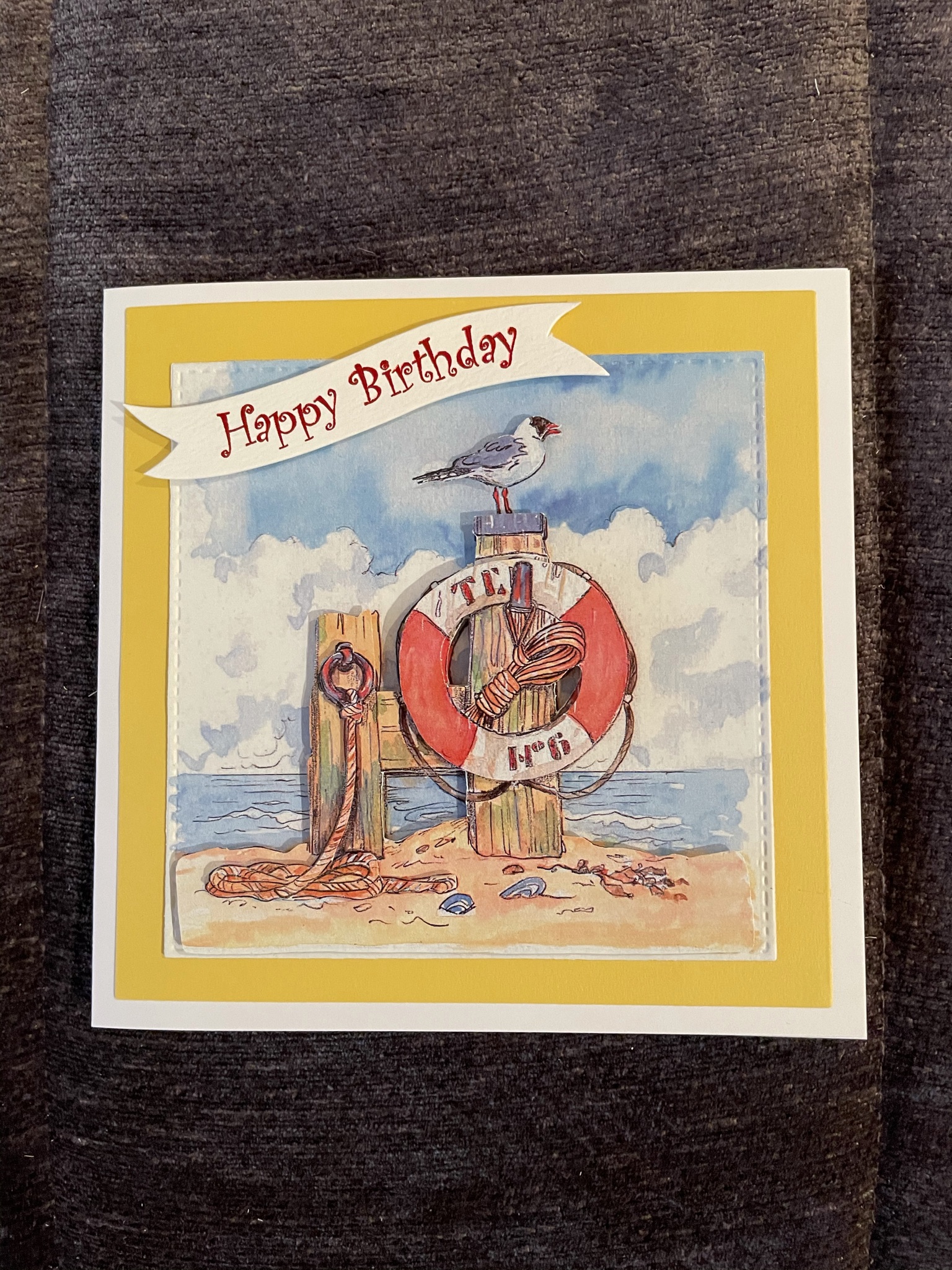 3D Handcrafted “Lifebuoy” themed Birthday Card | Ewe-nique handcrafted ...