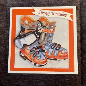 3D handmade birthday cards | ski-ing | leisure | hobbies