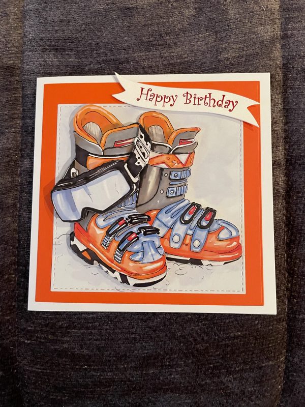 3D handmade birthday cards | ski-ing | leisure | hobbies