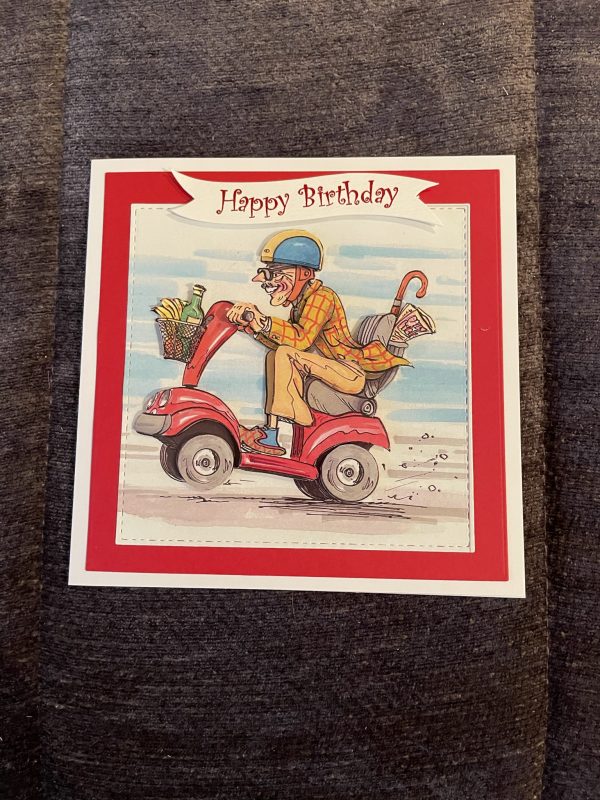 3D handmade birthday card | father's day card | scooter | transport | funny