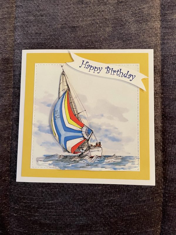 3D handmade birthday card | father's day | yacht | leisure | hobbies