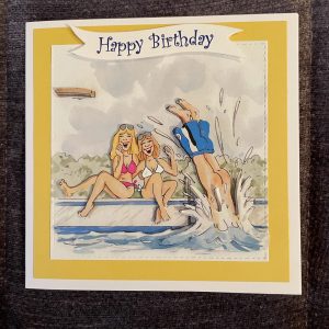 3D birthday card | diver | funny | pool | leisure | hobbies