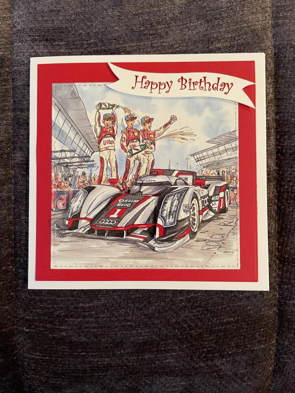 3D handmade birthday card | racing car | motor racing | sport | hobbies | leisure