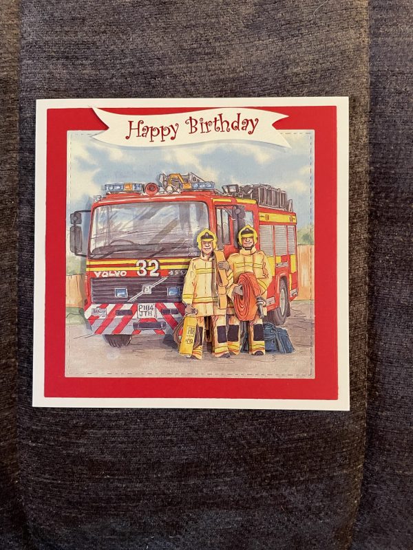 3D handcrafted birthday card | fireman | jobs | father's day