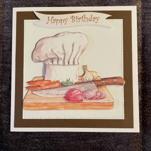 3D handmade birthday card | father's day | chef | cooking | leisure | hobbies
