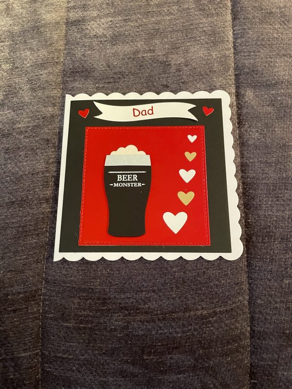 3d handmade | fathers' day card | beer