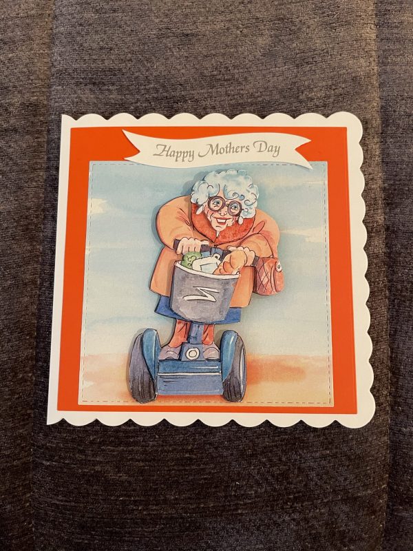 #d handmade mother's day card | scooter | wrinkles