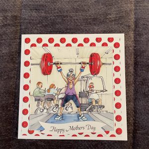 3D handmade mother's day card | weightlifting | sport | funny | wrinkles funny