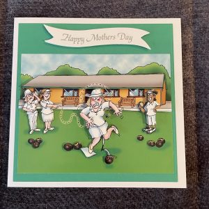ladies bowsl themed mothers day card | 3D handmade mother's day card | ladies bowls | sport | leisure | hobbies