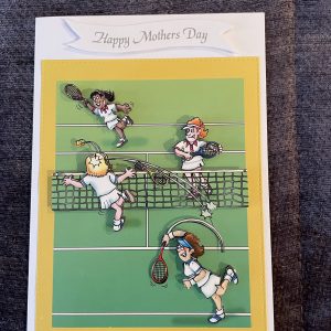 3D handmade mother's day card | tennis | sport | leisure | hobbies