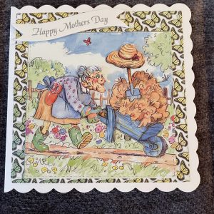 Gardening Granny mothers day card | 3D handmade mother's day card | gardening | granny | leisure | hobbies
