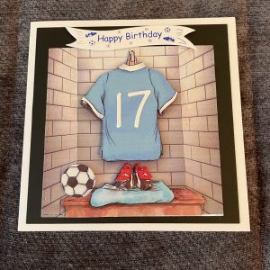 3D handmade birthday card | football