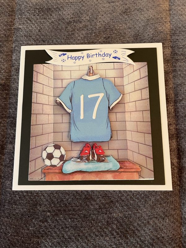 3D handmade birthday card | football