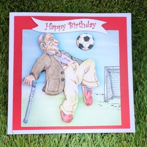 3d handmade grandad playing football fathers day birthday