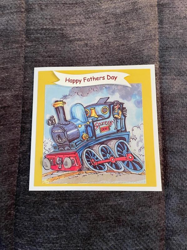 3D handmade fathers day card | train
