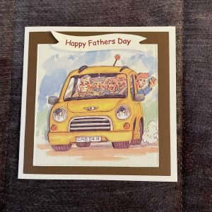 Handmade 3d fathers day card dad's taxi theme