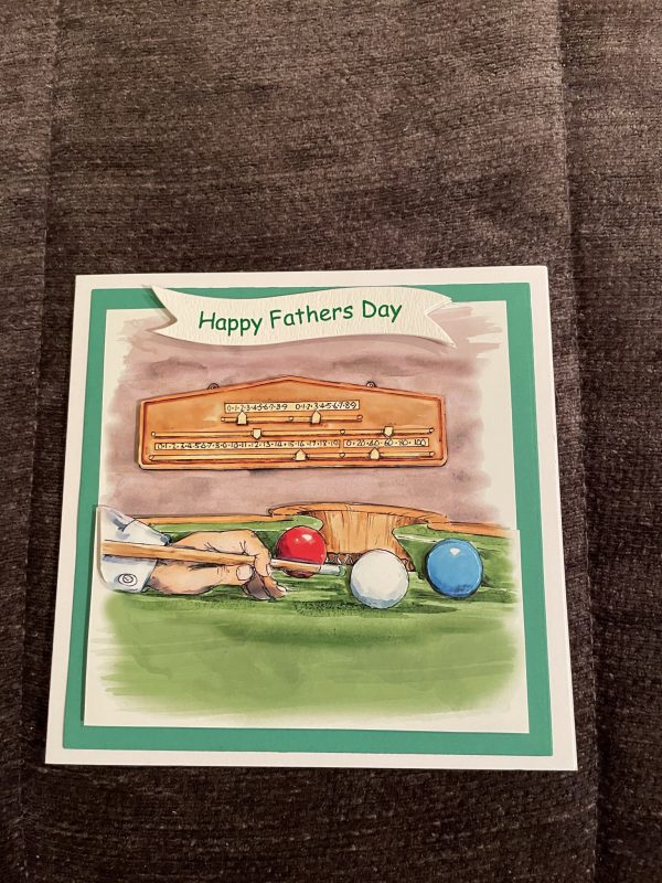 3d handmade birthday fathers day snooker card