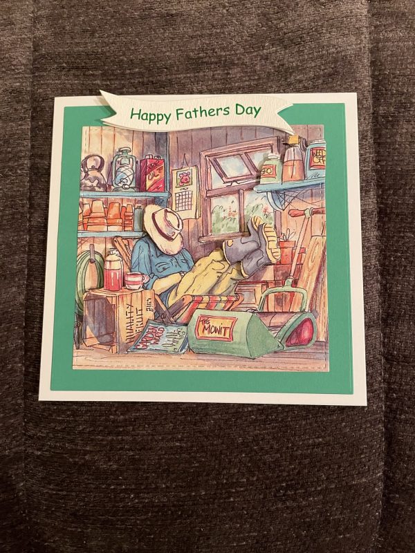 3d handmade fathers day card tool shed