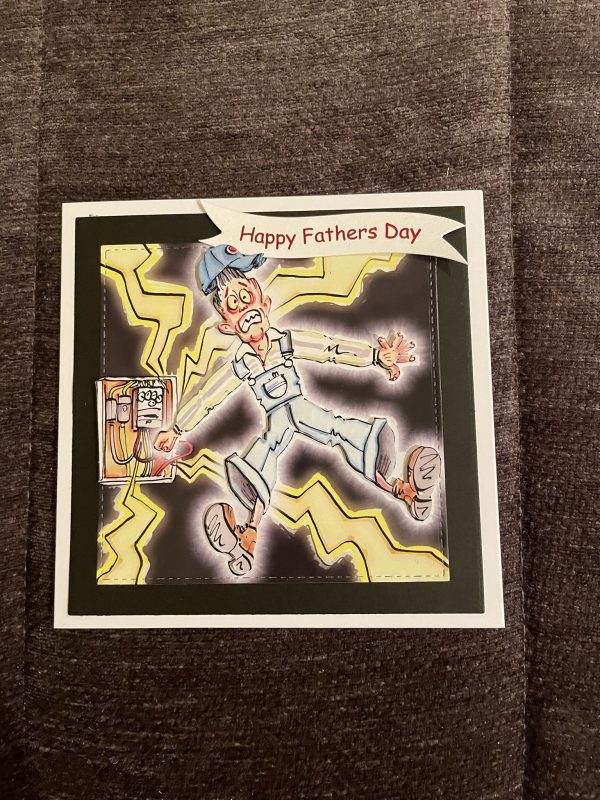 3d Handmade fathers day electrican card