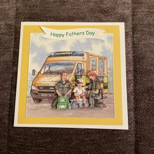 3D handmade father's day card | ambulance | paramedic | jobs