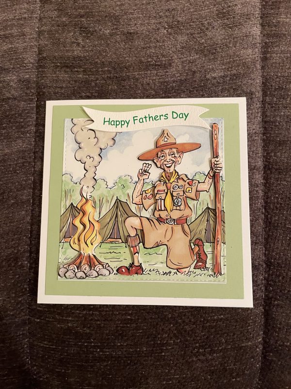 3d Handmade scout leader fathers day card