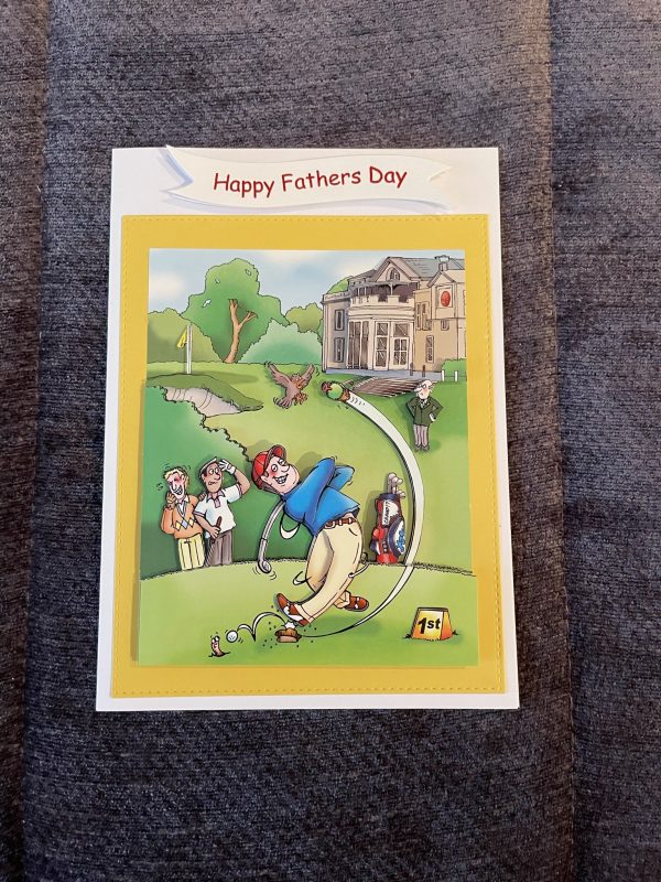 3d handmade birthday fathers day card golf