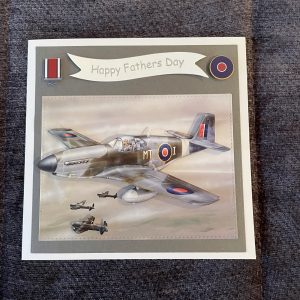 3d handmade fathers card mustang plane