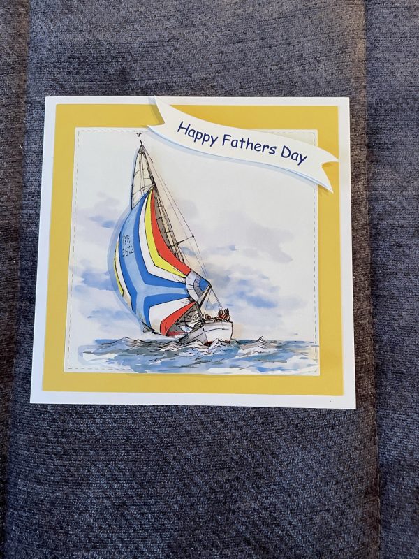 3D handmade birthday card | father's day | yacht | leisure | hobbies