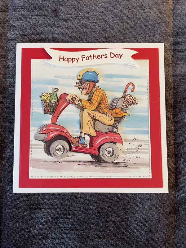 3D handmade birthday card | father's day card | scooter | transport | funny