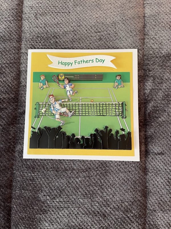 3d handmade fathers day tennis card