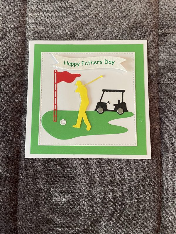 3d handcrafted golf birthday fathers day card