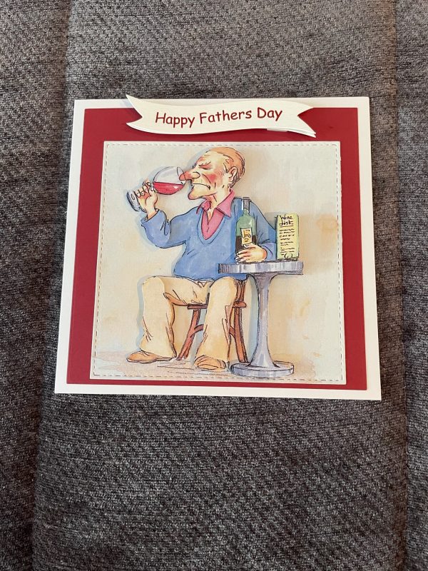 3d handmade birthday fathers card wine tasting card