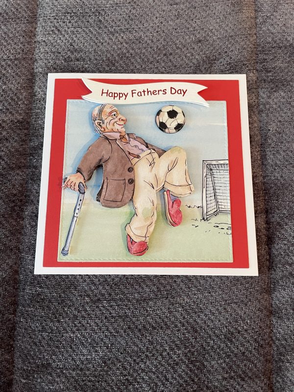 3d handmade birthday fathers day football grandad card