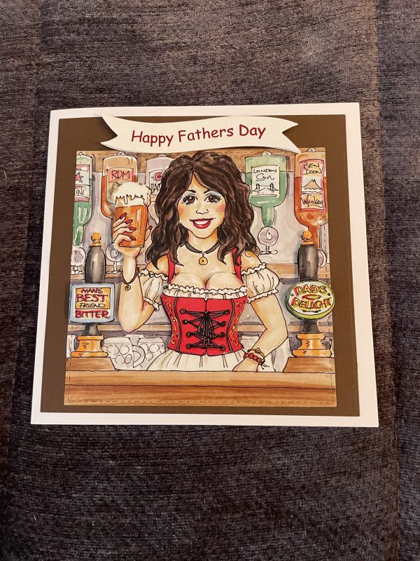 3d handmade borthday | fathers day | cheeky barmaid