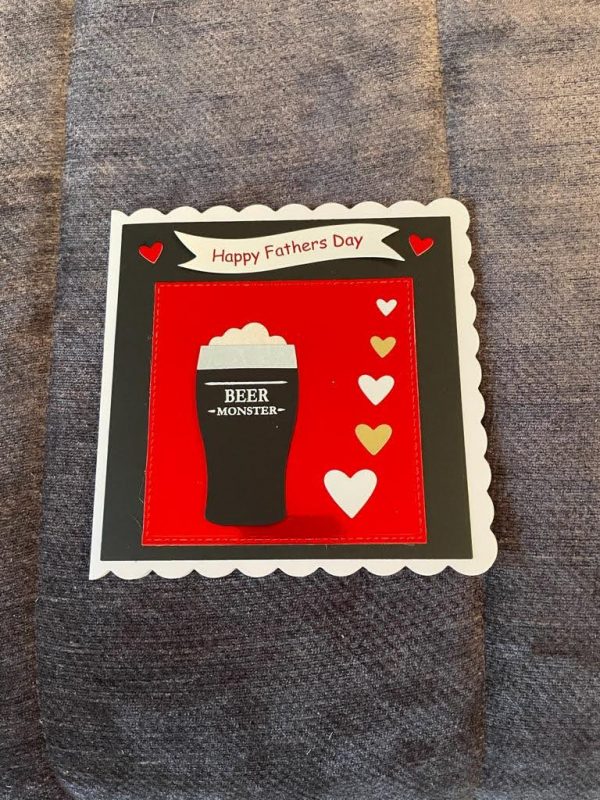 3d handmade | father's day card | beer
