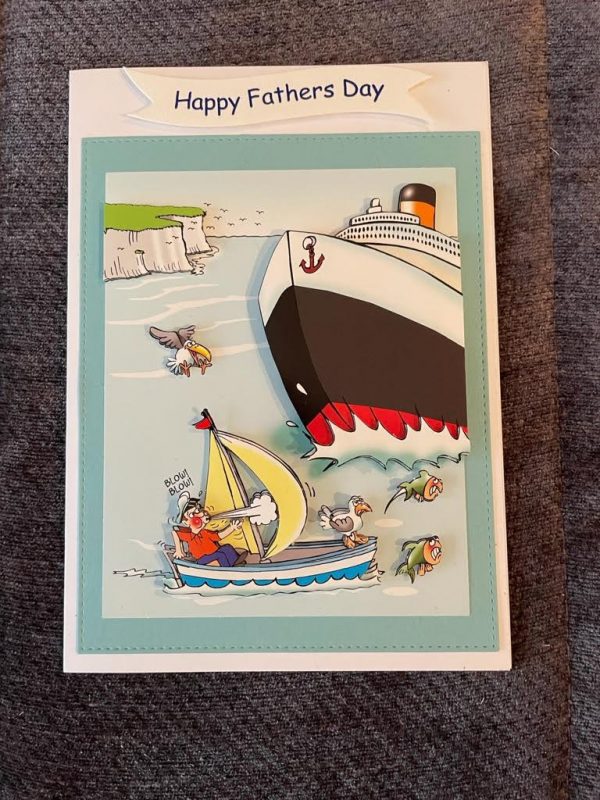 3d | handmade | birthday card | boat | sea