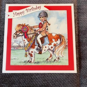 3d | handmade | birthday card | horse