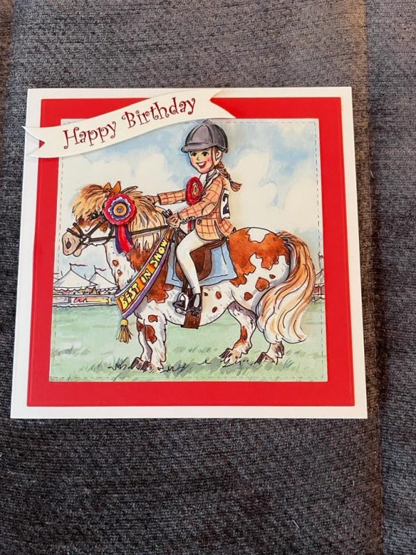3d | handmade | birthday card | horse