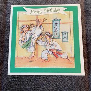 3d | handmade | birthday card | karate | sport
