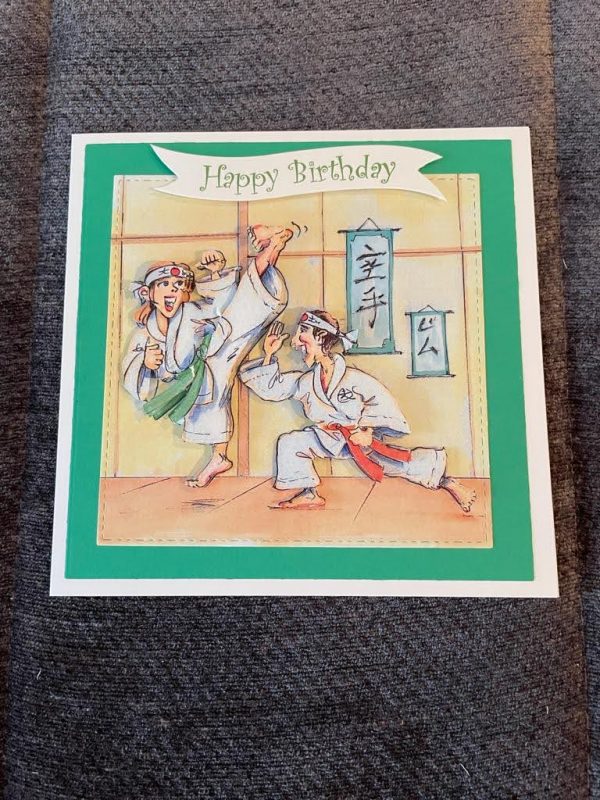 3d | handmade | birthday card | karate | sport