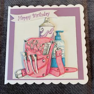 3d handmade | birthday card | hair stylist | hairdressers