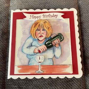 3d handmade | birthday card | wine