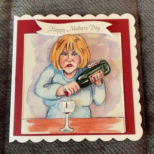 3d handmade | Mother's Day card | wine