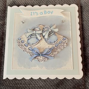 3d handmade baby boy card