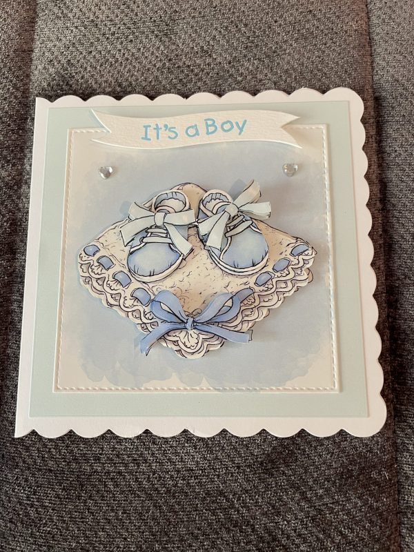 3d handmade baby boy card